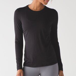 lululemon kitsilanob long sleeve shirt in black